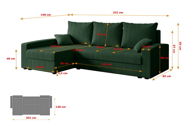 Ecksofa ALESIA-L - 4