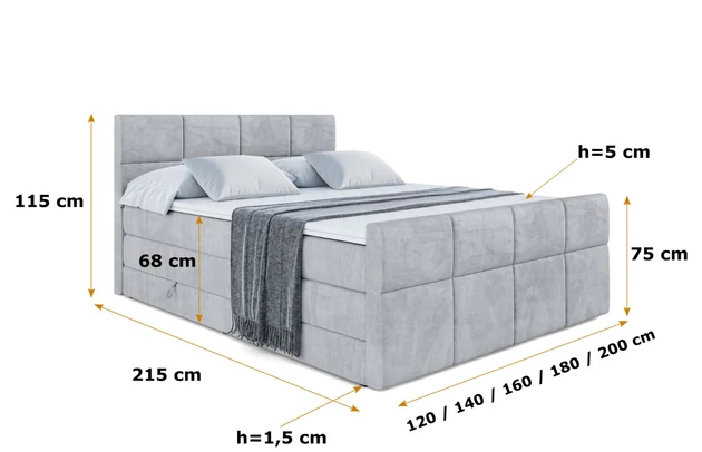 Boxspringbett ARDENI-Z KING - 6