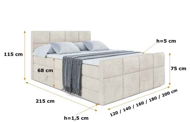Boxspringbett ARDENI-Z KING - 6
