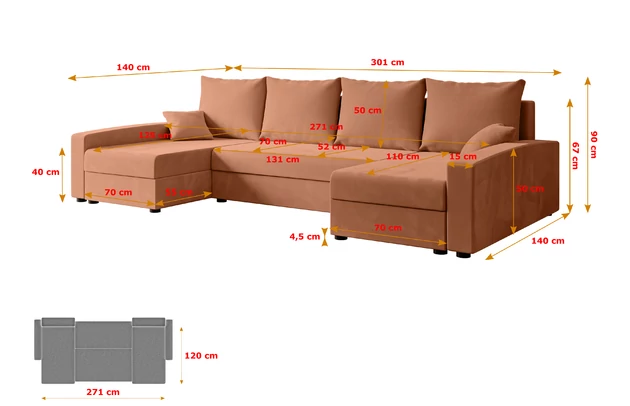Wohnlandschaft ALESIA-U - 7