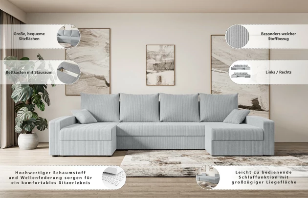 Wohnlandschaft ALESIA-U - 8