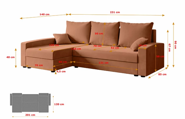 Ecksofa ALESIA-L - 7