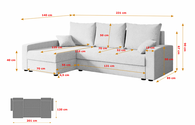 Ecksofa ALESIA-L - 4