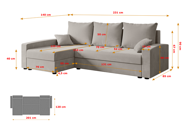 Ecksofa ALESIA-L - 4