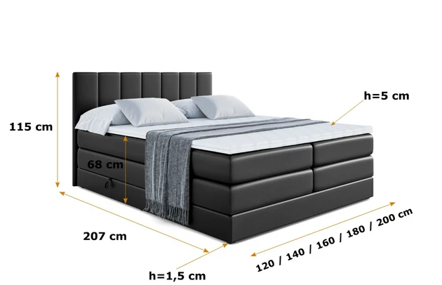 Boxspringbett MOETI KING - 6