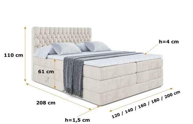 Boxspringbett SERENE KING - 6