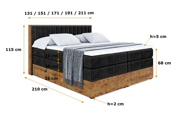 Boxspringbett LOLLI4 KING - 6