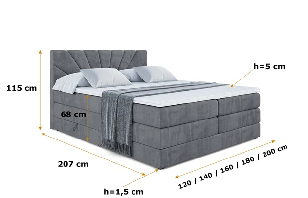 Boxspringbett MILTIO KING - 6