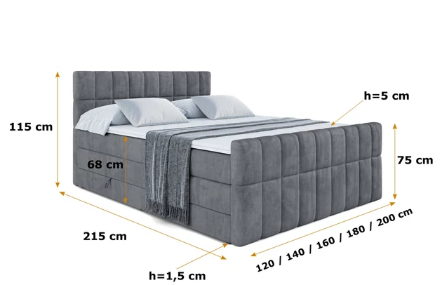 Boxspringbett MIAMI-Z KING - 6