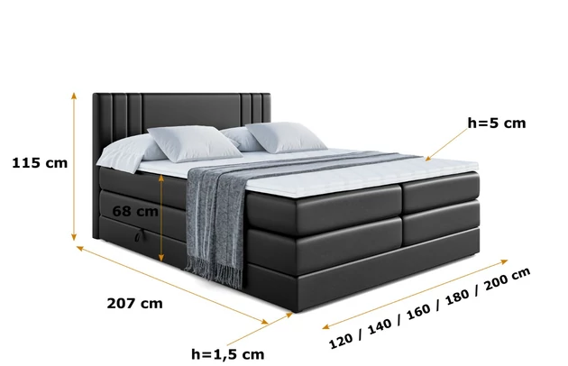 Boxspringbett IDRIKO KING - 6