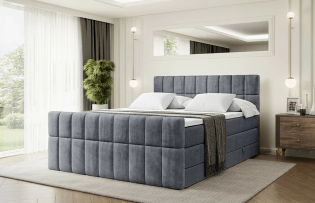 Stoffbeschreibung: Polsterstoff Casablanca: „Pet-friendly“, leicht zu reinigen (CleanBOO+), wasserabweisend mit Lotuseffekt, scheuerfest (45.000 Martindale- Zyklen), Gewicht 310g/m2 ±5 %, Bezug: Samt, Farbe: Dunkelgrau - Casablanca 2315, Zimmer: Schlafzimmer, Länge: 215 cm, Breite: 120 cm, Höhe: 115 cm, Größe: 120x200 cm, Länge der Schlaffläche: 200 cm, Breite der Schlaffläche: 120 cm, Liegehöhe: 73 cm, Härtegrad der Matratze: H3 und H4, Höhe der Matratze: 38 cm, Matratze: Multipocketfederung und Bonellfederung, Farbe des Toppers: Weiß, Höhe des Toppers: 5 cm, Material des Toppers: Schaumstoff, Bettkasten: Ja, Anzahl der Bettkasten: 2, Höhe des Bettkastens: 30 cm, Höhe des Kopfteils: 115 cm, Material der Füße: Plastik, Höhe der Füße: 2 cm, Dicke des Kopfteils: 8 cm, Dicke des Fußteils: 7 cm, Gepolsterte Rückseite: Nein - 1