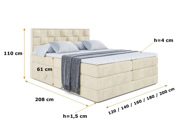 Boxspringbett ZAFIRA-BZ KING - 6