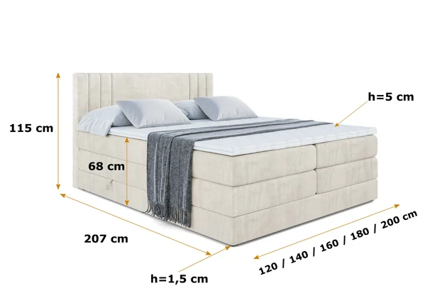 Boxspringbett IDRIKO KING - 6