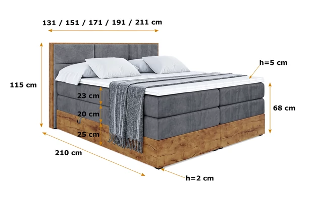 Boxspringbett LOLLI1 KING - 6