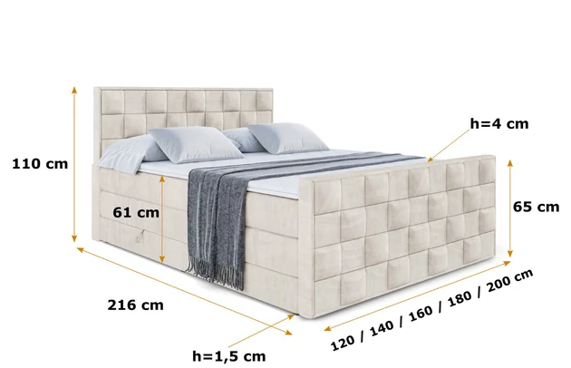 Boxspringbett ZAFIRA KING - 6
