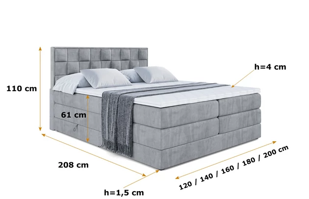 Boxspringbett ZAFIRA-BZ KING - 6
