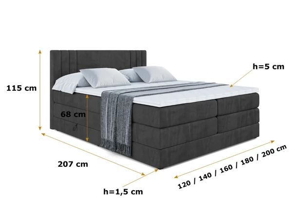 Boxspringbett IDRIKO KING - 6