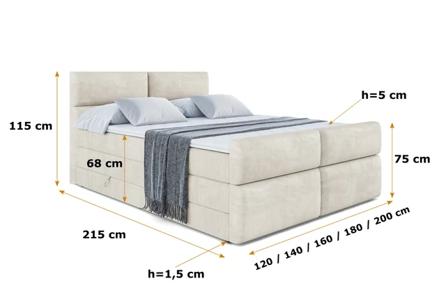 Boxspringbett BOXI3-Z KING - 6