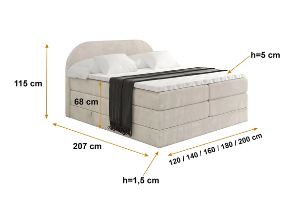 Boxspringbett NOX KING - 6