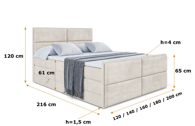 Boxspringbett AURA-Z KING - 6