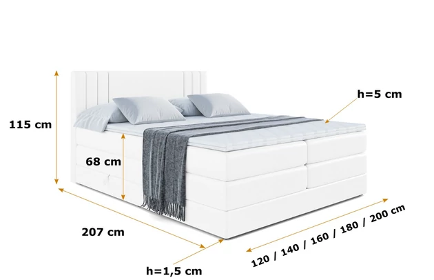 Boxspringbett IDRIKO KING - 6