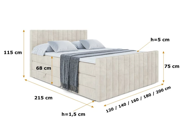 Boxspringbett EDITA-Z KING - 6