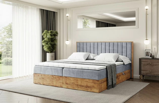 Bezug: Samt, Farbe: Dunkelgrau - Casablanca 2315, Zimmer: Schlafzimmer, Länge: 210 cm, Breite: 151 cm, Höhe: 105 cm, Größe: 140x200 cm, Liegehöhe: 50 cm, Matratze: Bonellfederung, Bettkasten: Ja, Gepolsterte Rückseite: Nein, Härtegrad der Matratze: H3, Länge der Schlaffläche: 200 cm, Breite der Schlaffläche: 140 cm, Stoffbeschreibung: Polsterstoff Casablanca: „Pet-friendly“, leicht zu reinigen (CleanBOO+), wasserabweisend mit Lotuseffekt, scheuerfest (45.000 Martindale- Zyklen), Gewicht 310g/m2 ±5 %, Höhe der Matratze: 20 cm, Farbe des Toppers: Weiß, Höhe des Toppers: 5 cm, Material des Toppers: Schaumstoff, Anzahl der Bettkasten: 2, Höhe der Bettkasten: 25 cm, Höhe des Kopfteils: 105 cm, Material der Füße: Plastik, Höhe der Füße: 2 cm, Dicke des Kopfteils: 8 cm, Dicke des Fußteils: 7 cm - 1