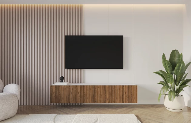 Material: Holzwerkstoff, Material der Rückwand: MDF, Ausführung: Hängend, Größe: 2 x 100 cm, Farbe: Weiß und Katania, Zimmer: Wohnzimmer, Anzahl der Türen: 4, Front-Typ: Gefräste, Art der Griffe: Griffleiste, Art der Türen: Klapptür, Breite: 200 cm, Tiefe: 40 cm, Höhe: 40 cm, Geschlossene Fächer: 8, Anzahl der Teile: 2 - 1