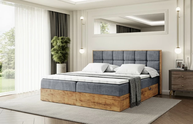 Bezug: Samt, Farbe: Schwarz - Casablanca 2316, Zimmer: Schlafzimmer, Länge: 210 cm, Breite: 151 cm, Höhe: 105 cm, Größe: 140x200 cm, Liegehöhe: 50 cm, Matratze: Bonellfederung, Bettkasten: Ja, Gepolsterte Rückseite: Nein, Härtegrad der Matratze: H3, Länge der Schlaffläche: 200 cm, Breite der Schlaffläche: 140 cm, Stoffbeschreibung: Polsterstoff Casablanca: „Pet-friendly“, leicht zu reinigen (CleanBOO+), wasserabweisend mit Lotuseffekt, scheuerfest (45.000 Martindale- Zyklen), Gewicht 310g/m2 ±5 %, Höhe der Matratze: 20 cm, Farbe des Toppers: Weiß, Höhe des Toppers: 5 cm, Material des Toppers: Schaumstoff, Anzahl der Bettkasten: 2, Höhe der Bettkasten: 25 cm, Höhe des Kopfteils: 105 cm, Material der Füße: Plastik, Höhe der Füße: 2 cm, Dicke des Kopfteils: 8 cm, Dicke des Fußteils: 7 cm - 1