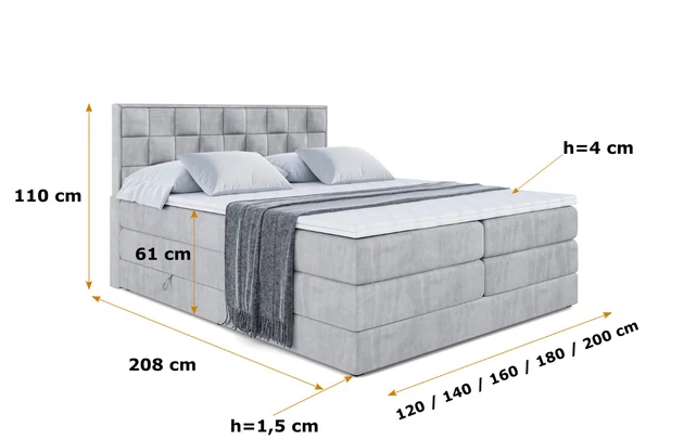 Boxspringbett ZAFIRA-BZ KING - 6