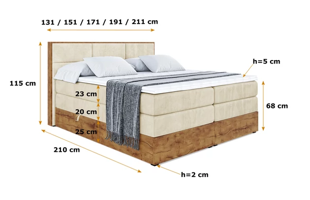 Boxspringbett LOLLI1 KING - 6