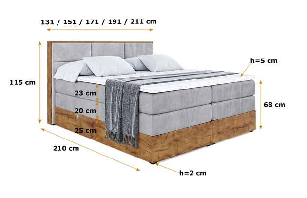 Boxspringbett LOLLI1 KING - 6
