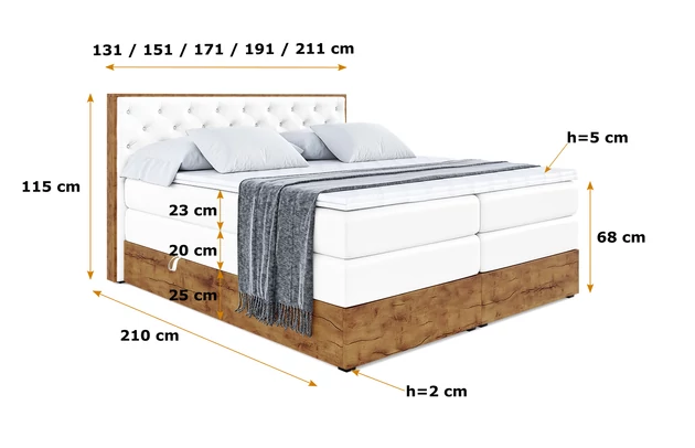 Boxspringbett LOLLI3 KING - 6