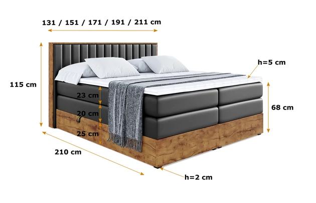 Boxspringbett LOLLI4 KING - 6
