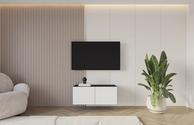 Material: Holzwerkstoff, Material der Rückwand: MDF, Ausführung: Hängend, Größe: 100 cm, Farbe: Schwarz und Weiß, Zimmer: Wohnzimmer, Anzahl der Türen: 2, Front-Typ: Gefräste, Art der Griffe: Griffleiste, Art der Türen: Klapptür, Breite: 100 cm, Tiefe: 40 cm, Höhe: 40 cm, Geschlossene Fächer: 4, Anzahl der Teile: 1 - 1