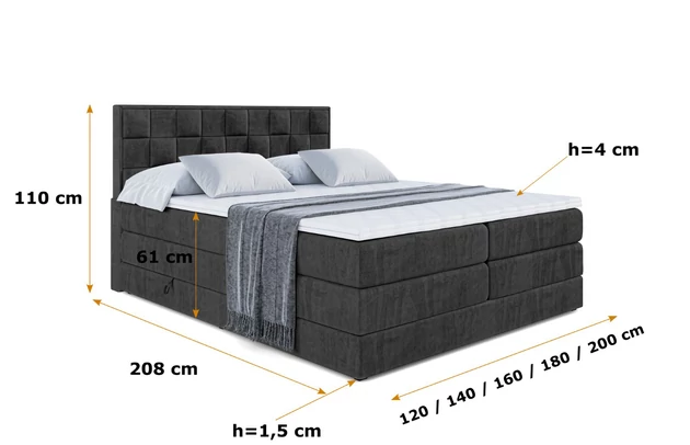 Boxspringbett ZAFIRA-BZ KING - 6