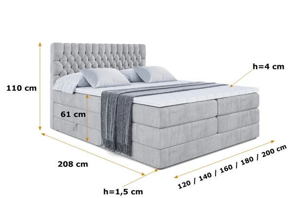 Boxspringbett SERENE KING - 6