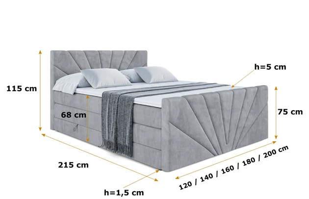 Boxspringbett MILTIO-Z KING - 6