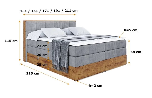 Boxspringbett LOLLI7 KING - 6