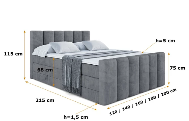 Boxspringbett BOXI1-Z KING - 6