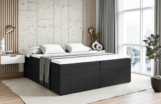 Material des Toppers: Schaumstoff, Matratze: Bonellfederung, Gepolsterte Rückseite: Nein, Liegehöhe: 56 cm, Höhe: 53 cm, Breite der Schlaffläche: 140 cm, Größe: 140x200 cm, Höhe der Matratze: 20 cm, Länge der Schlaffläche: 200 cm, Dicke des Kopfteils: 8 cm, Höhe der Bettkasten: 34 cm, Farbe des Toppers: Weiß, Stoffbeschreibung: Polsterstoff Inari: Scheuerfester Möbelstoff (50.000 Martindale-Zyklen) in schöner Leinen-Optik. lichtecht (5). reibecht (5) und pillingarm (4). aus 100% PP. 260 g/m2±5%, Breite: 140 cm, Länge: 208 cm, Dicke des Fußteils: 7 cm, Höhe des Kopfteils: 56 cm, Höhe des Toppers: 4 cm, Material der Füße: Plastik, Anzahl der Bettkasten: 2, Höhe der Füße: 3 cm, Bettkasten: Ja, Bezug: Flechtstoff, Farbe: Schwarz - Inari 100, Zimmer: Schlafzimmer, Höhe des Bettkastens: 34 cm, Härtegrad der Matratze: H3, Stil: Modern - 1