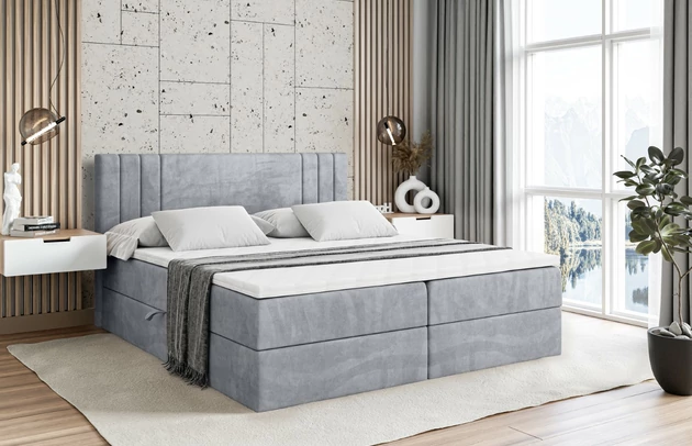 Stoffbeschreibung: Polsterstoff Monolith: Wasserabweisender und leicht zu reinigender Möbelstoff, scheuerfest (100.000 Martindale-Zyklen) lichtecht (5) und pillingarm (4-5), aus 100 % PES, Bezug: Samt, Farbe: Hellgrau - Monolith 84, Zimmer: Schlafzimmer, Länge: 207 cm, Breite: 120 cm, Höhe: 105 cm, Größe: 120x200 cm, Länge der Schlaffläche: 200 cm, Breite der Schlaffläche: 120 cm, Liegehöhe: 55 cm, Höhe der Matratze: 20 cm, Matratze: Bonellfederung, Farbe des Toppers: Weiß, Höhe des Toppers: 5 cm, Material des Toppers: Schaumstoff, Bettkasten: Ja, Anzahl der Bettkasten: 2, Höhe des Bettkastens: 30 cm, Höhe des Kopfteils: 105 cm, Material der Füße: Plastik, Höhe der Füße: 2 cm, Dicke des Kopfteils: 8 cm, Dicke des Fußteils: 7 cm, Gepolsterte Rückseite: Nein, Härtegrad der Matratze: H3 - 1