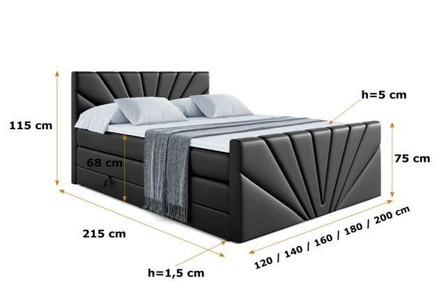 Boxspringbett MILTIO-Z KING - 6