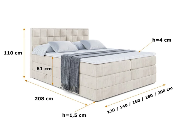 Boxspringbett ZAFIRA-BZ KING - 6