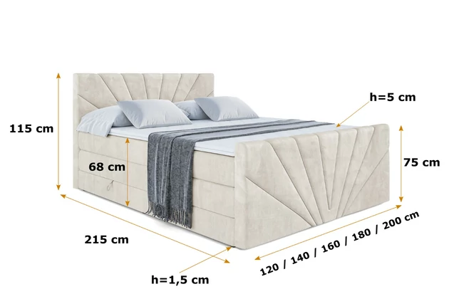 Boxspringbett MILTIO-Z KING - 6