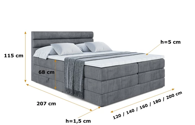 Boxspringbett CELESTIA KING - 6