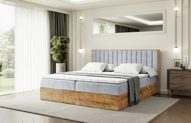 Bezug: Samt, Farbe: Beige - Casablanca 2301, Zimmer: Schlafzimmer, Länge: 210 cm, Breite: 131 cm, Höhe: 105 cm, Größe: 120x200 cm, Liegehöhe: 50 cm, Matratze: Bonellfederung, Bettkasten: Ja, Gepolsterte Rückseite: Nein, Härtegrad der Matratze: H3, Länge der Schlaffläche: 200 cm, Breite der Schlaffläche: 120 cm, Stoffbeschreibung: Polsterstoff Casablanca: „Pet-friendly“, leicht zu reinigen (CleanBOO+), wasserabweisend mit Lotuseffekt, scheuerfest (45.000 Martindale- Zyklen), Gewicht 310g/m2 ±5 %, Höhe der Matratze: 20 cm, Farbe des Toppers: Weiß, Höhe des Toppers: 5 cm, Material des Toppers: Schaumstoff, Anzahl der Bettkasten: 2, Höhe der Bettkasten: 25 cm, Höhe des Kopfteils: 105 cm, Material der Füße: Plastik, Höhe der Füße: 2 cm, Dicke des Kopfteils: 8 cm, Dicke des Fußteils: 7 cm - 1