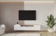 Material: Holzwerkstoff, Material der Rückwand: MDF, Ausführung: Hängend, Größe: 200 cm, Farbe: Artisan und Weiß, Zimmer: Wohnzimmer, Anzahl der Türen: 3, Front-Typ: Gefräste, Art der Griffe: Griffleiste, Art der Türen: Klapptür, Breite: 200 cm, Tiefe: 41 cm, Höhe: 40 cm, Geschlossene Fächer: 3, Offene Fächer: 1, Anzahl der Teile: 1 - 1
