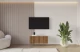 Material: Holzwerkstoff, Material der Rückwand: MDF, Ausführung: Hängend, Größe: 100 cm, Farbe: Artisan und Katania, Zimmer: Wohnzimmer, Anzahl der Türen: 2, Front-Typ: Gefräste, Art der Griffe: Griffleiste, Art der Türen: Klapptür, Breite: 100 cm, Tiefe: 40 cm, Höhe: 40 cm, Geschlossene Fächer: 4, Anzahl der Teile: 1 - 1