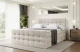 Material: Holz, Höhe: 110 cm, Stoffbeschreibung: Polsterstoff Casablanca: „Pet-friendly“, leicht zu reinigen (CleanBOO+), wasserabweisend mit Lotuseffekt, scheuerfest (45.000 Martindale- Zyklen), Gewicht 310g/m2 ±5 %, Höhe des Kopfteils: 110 cm, Bezug: Samt, Farbe: Beige - Casablanca 2301, Zimmer: Schlafzimmer, Länge: 215 cm, Breite: 120 cm, Größe: 120x200 cm, Länge der Schlaffläche: 200 cm, Breite der Schlaffläche: 120 cm, Liegehöhe: 73 cm, Härtegrad der Matratze: H3 und H4, Höhe der Matratze: 38 cm, Matratze: Multipocketfederung und Bonellfederung, Farbe des Toppers: Weiß, Höhe des Toppers: 5 cm, Material des Toppers: Schaumstoff, Bettkasten: Ja, Anzahl der Bettkasten: 2, Höhe des Bettkastens: 30 cm, Material der Füße: Plastik, Höhe der Füße: 2 cm, Dicke des Kopfteils: 8 cm, Dicke des Fußteils: 7 cm, Gepolsterte Rückseite: Nein, Höhe der Bettkasten: 30 cm - 1